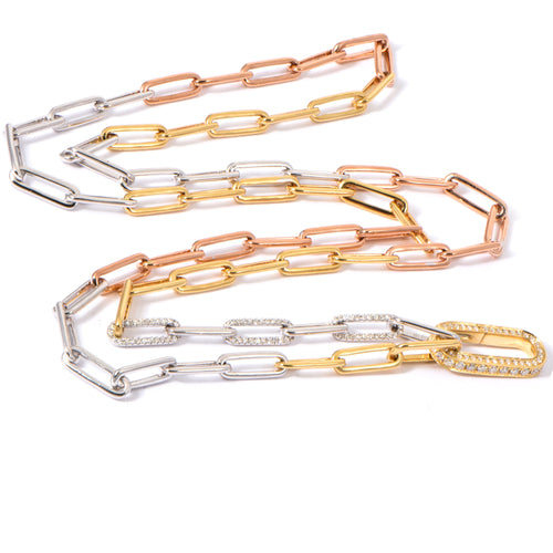 Tricolor Paperclip Chain