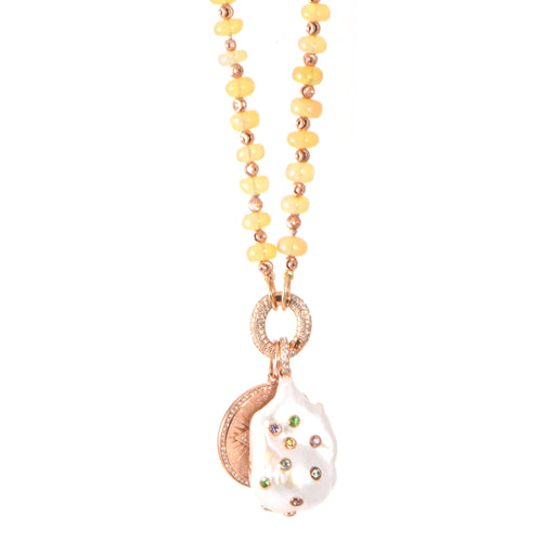 Opal Charm Necklace