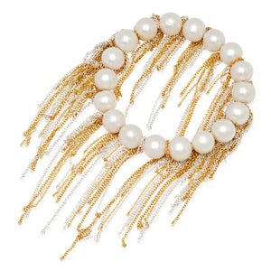 White Fringe Bracelet