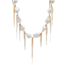 Load image into Gallery viewer, White Baroque 18&quot; Necklace