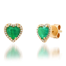 Load image into Gallery viewer, Emerald Studs