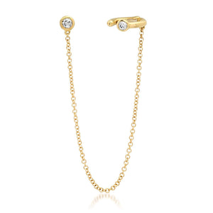 Diamond Bezel Stud Cuff