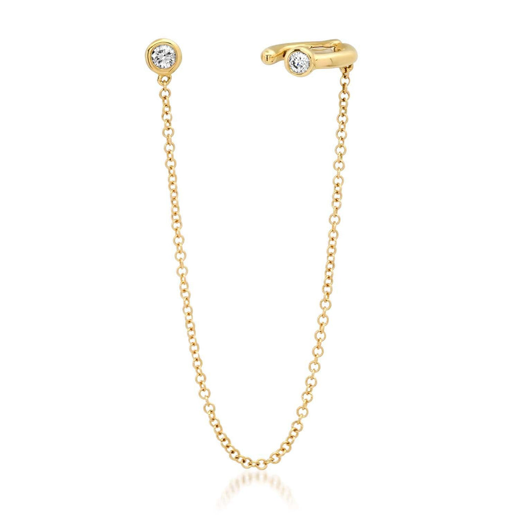 Diamond Bezel Stud Cuff