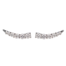 Load image into Gallery viewer, Diamond Curve Studs