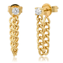 Load image into Gallery viewer, Diamond Chain Studs