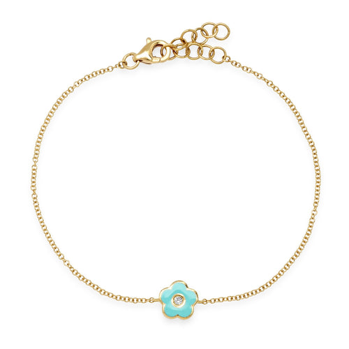 Enamel Flower Bracelet