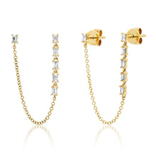 Load image into Gallery viewer, Baguette Chain Studs