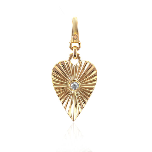Radiating Heart Charm