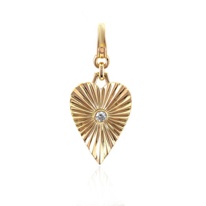 Radiating Heart Charm