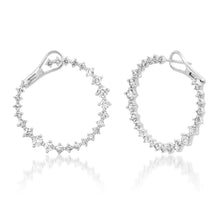 Load image into Gallery viewer, Diamond Hoop Drops
