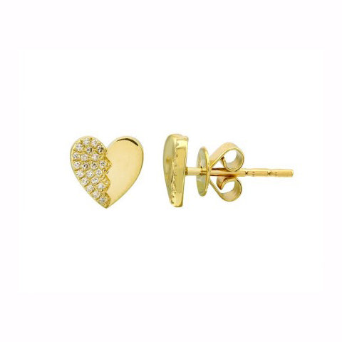 Broken Heart Studs
