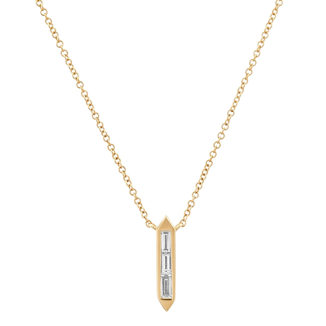 Baguette Diamond Necklace