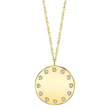 Load image into Gallery viewer, Diamond Disk Necklace