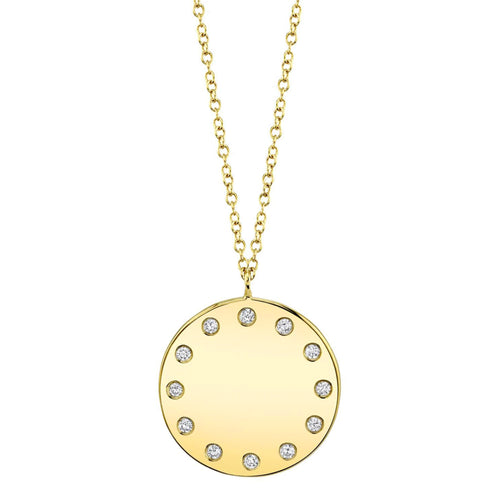 Diamond Disk Necklace