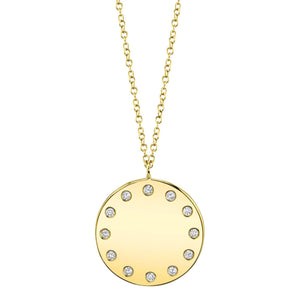 Diamond Disk Necklace