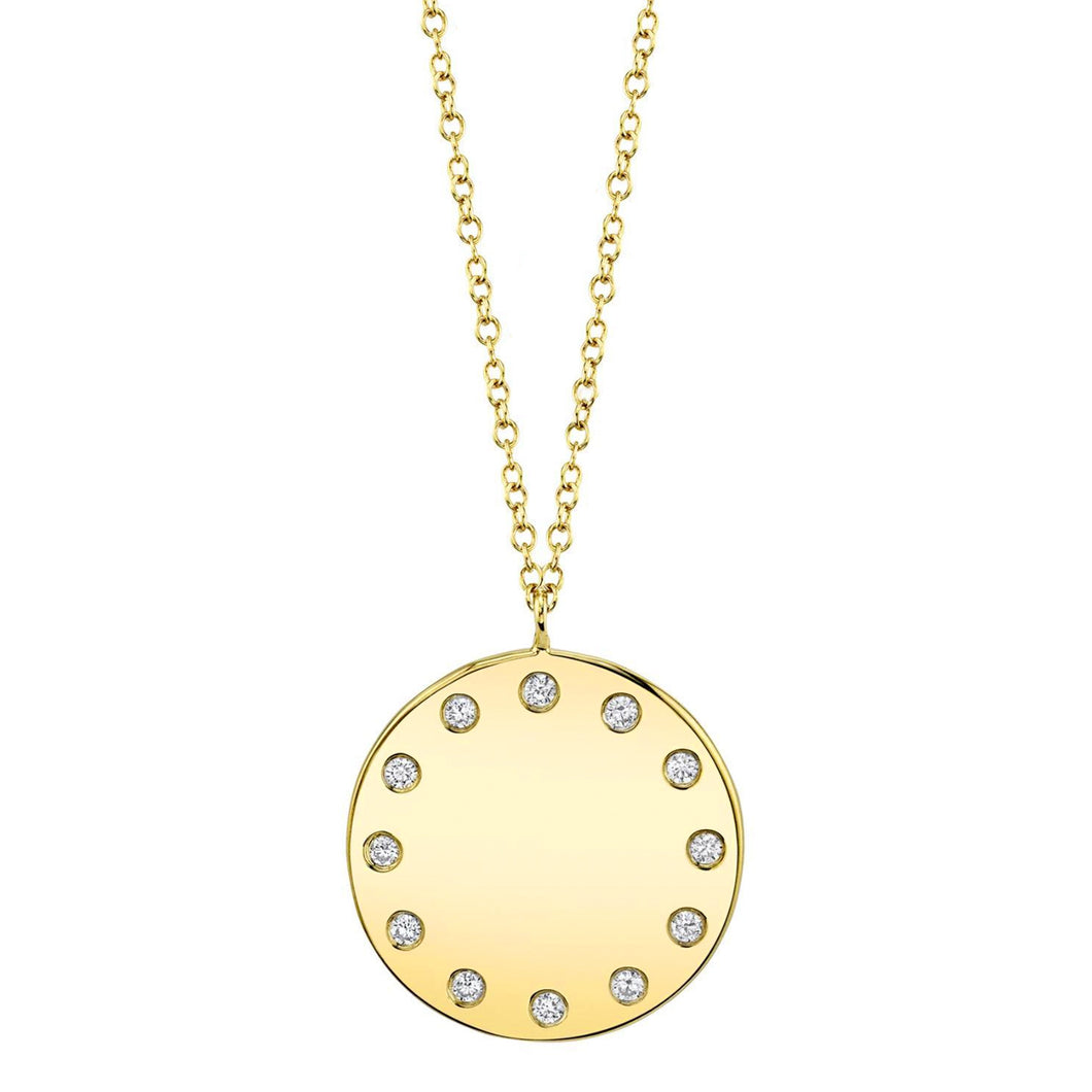 Diamond Disk Necklace