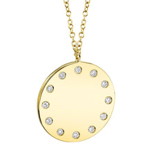 Load image into Gallery viewer, Diamond Disk Necklace