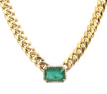 Load image into Gallery viewer, Emerald Halo Necklace