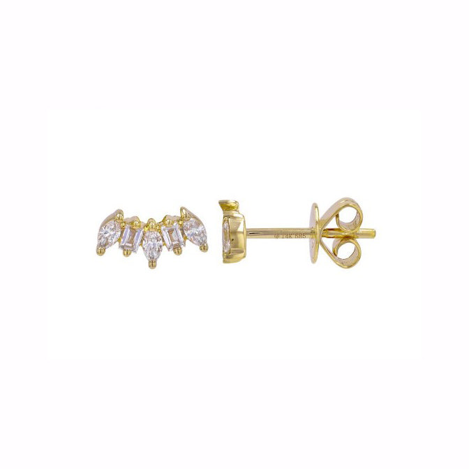 Staggered Diamond Studs