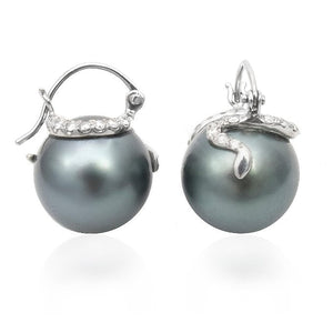 Snake Pearl Earrings