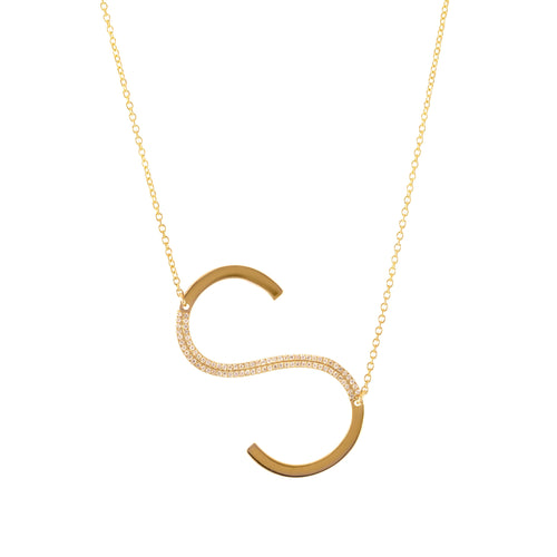 Diamond Initial Necklace