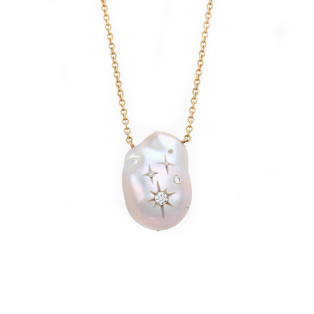 Carved Pearl Necklace
