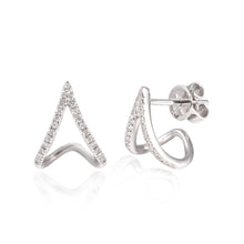 Load image into Gallery viewer, Diamond V Studs