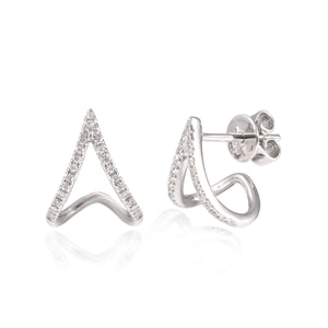 Diamond V Studs