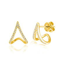 Load image into Gallery viewer, Diamond V Studs
