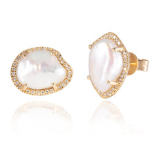 Load image into Gallery viewer, Diamond Keshi Studs