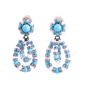 Crystal Clip Earrings