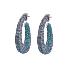 Load image into Gallery viewer, Glitter Hoop Earrings