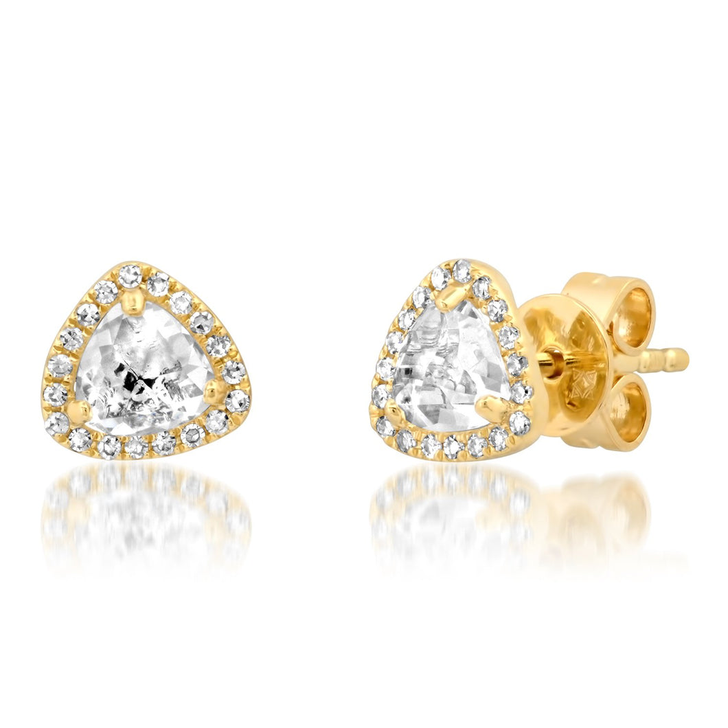 Topaz Halo Studs