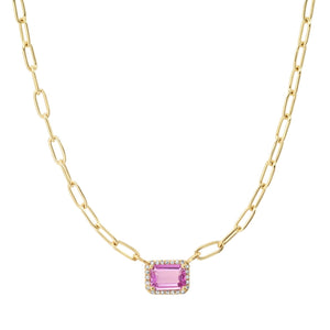 Pink Sapphire Necklace