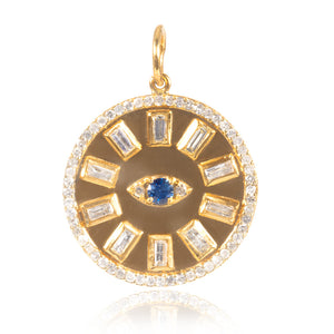 Baguette Evil Eye Charm