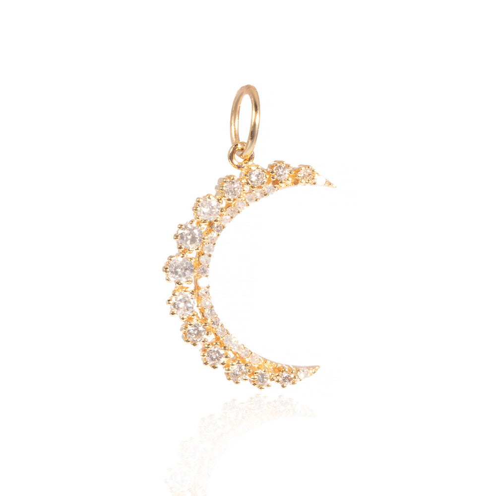 Diamond Crescent Charm