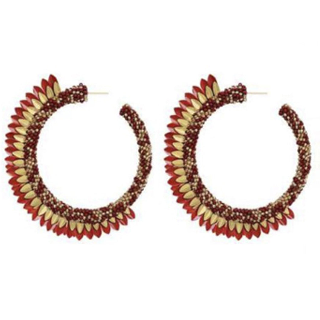 Beaded Hoops