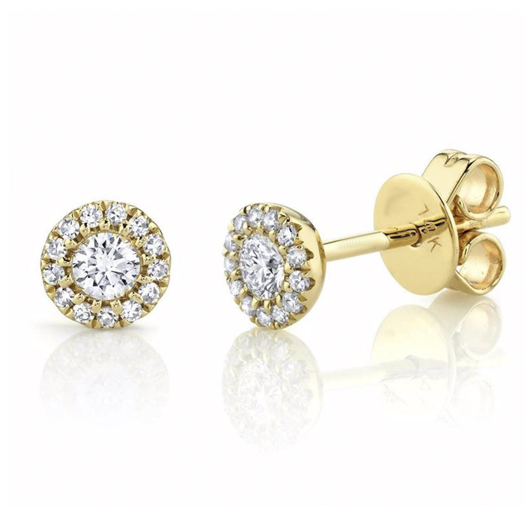 Diamond Halo Studs