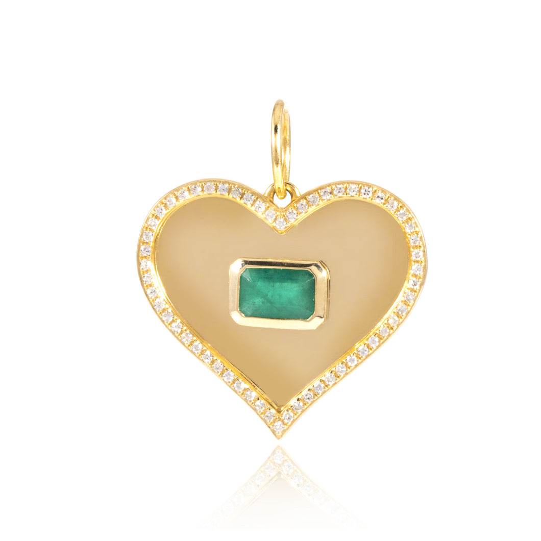 Emerald Heart Charm