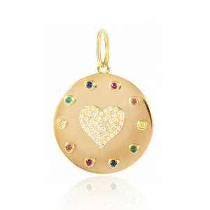 Rainbow Heart Charm