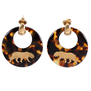 Tiger Hoop Earring