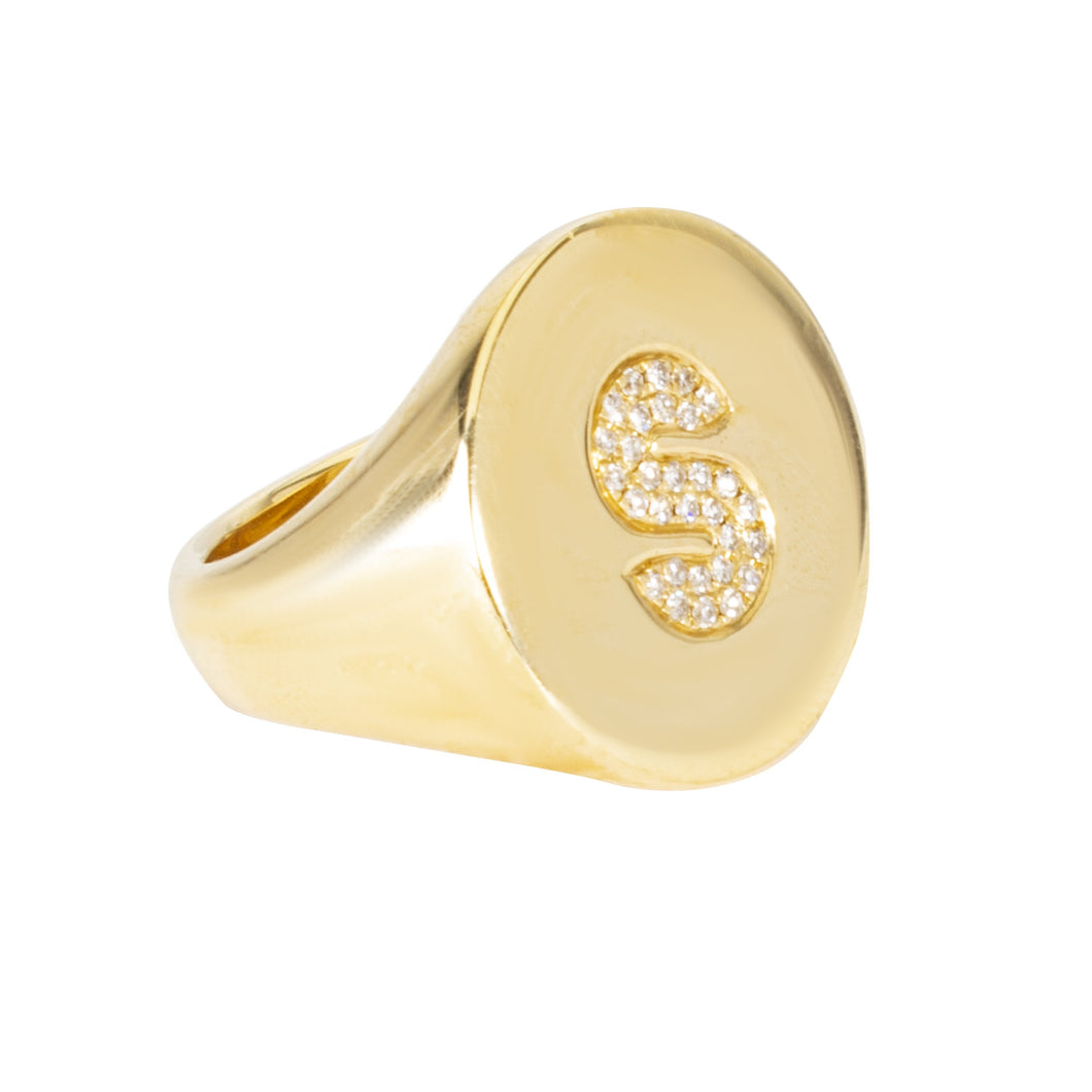 Initial Signet Ring