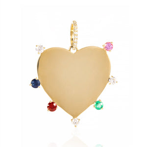 Rainbow Heart Charm