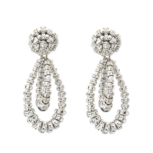 Crystal Clip Earrings