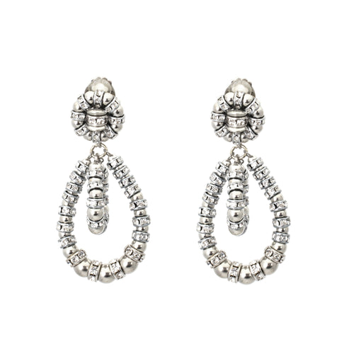 Crystal Clip Earrings