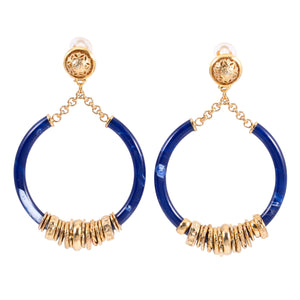 Multi Ring Chain Hoop Earrings