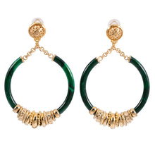 Load image into Gallery viewer, Multi Ring Chain Hoop Earrings