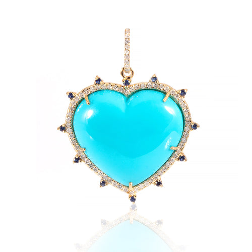 Turquoise Heart Charm