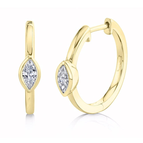 Marquis Diamond Hoops