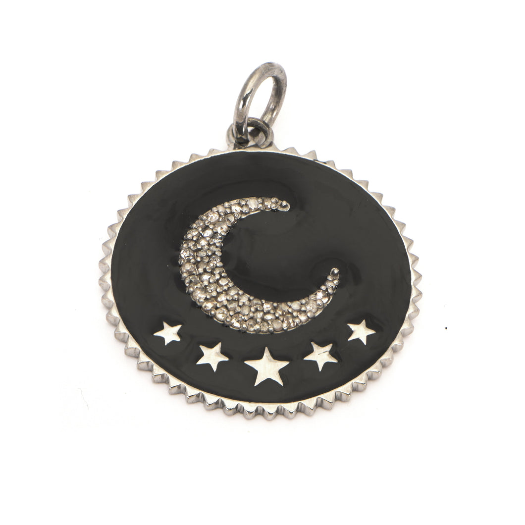 Moon Star Disk Charm